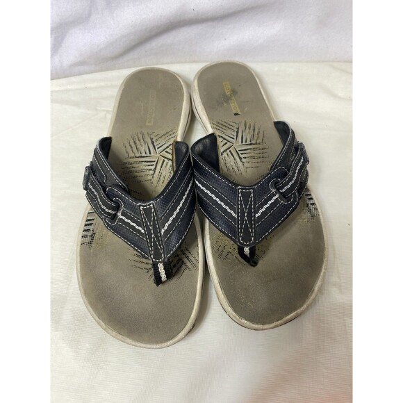 Clarks Collection Black Flip Flops Thong Sandals Womens Size 6M Style 60843779 - Picture 7 of 7